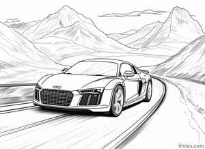 Audi R8 Coloring Page #1566731468