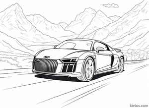 Audi R8 Coloring Page #16932889