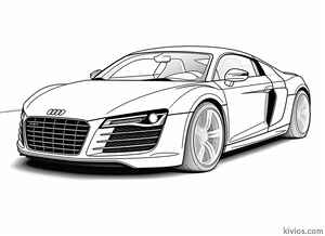 Audi R8 Coloring Page #1783717498