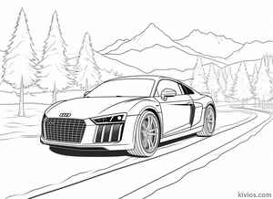 Audi R8 Coloring Page #1826272