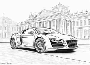 Audi R8 Coloring Page #184225160