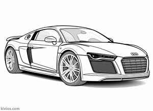 Audi R8 Coloring Page #2246326323