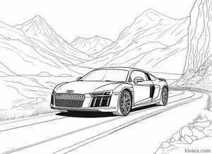 Audi R8 Coloring Page #2258329153
