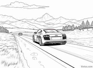 Audi R8 Coloring Page #235073067