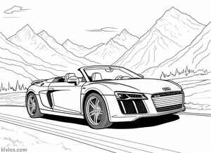 Audi R8 Coloring Page #2452717938