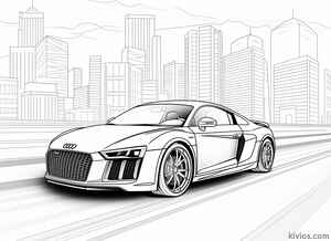 Audi R8 Coloring Page #2468126481