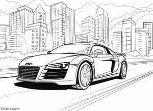 Audi R8 Coloring Page #256697209