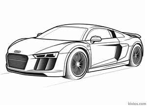 Audi R8 Coloring Page #2679225393