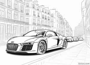 Audi R8 Coloring Page #2836513536