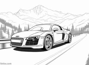 Audi R8 Coloring Page #2903713383