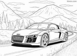 Audi R8 Coloring Page #2911829580