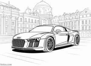 Audi R8 Coloring Page #2925123296