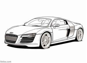 Audi R8 Coloring Page #2961223378