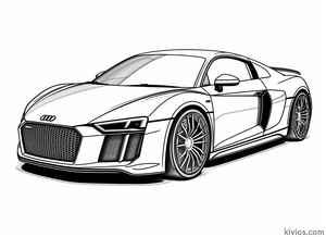 Audi R8 Coloring Page #300202856