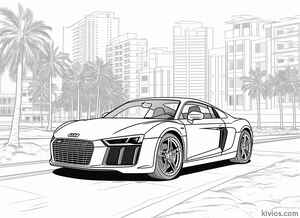 Audi R8 Coloring Page #304118678