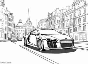 Audi R8 Coloring Page #314131993
