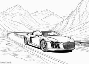 Audi R8 Coloring Page #38919328