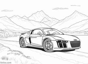 Audi R8 Coloring Page #638529901
