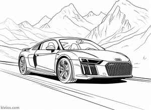Audi R8 Coloring Page #74833557