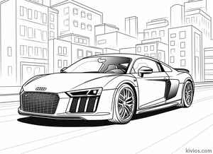 Audi R8 Coloring Page #908594