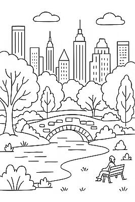 Landmarks And Iconic Place Coloring Pages - Kivios