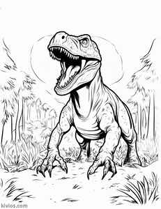 T-Rex Coloring Page #1070211324