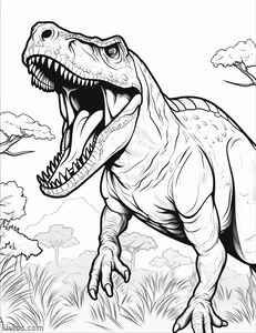 T-Rex Coloring Page #10857974