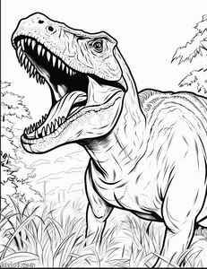 T-Rex Coloring Page #123359577
