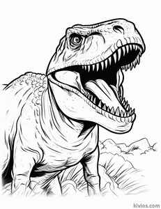 T-Rex Coloring Page #1261528370