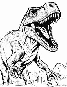 T-Rex Coloring Page #1330531808