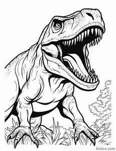 T-Rex Coloring Page #133613190