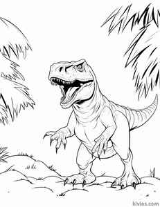 T-Rex Coloring Page #1483127535