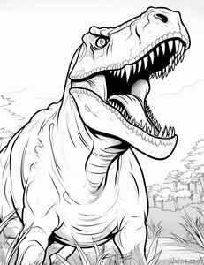 T-Rex Coloring Page #154081487