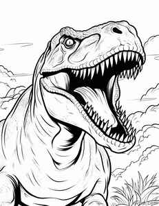 T-Rex Coloring Page #1618122463