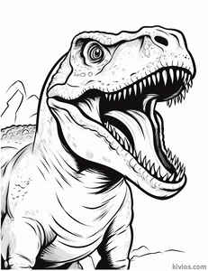 T-Rex Coloring Page #1709412107