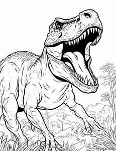 T-Rex Coloring Page #180441601