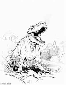T-Rex Coloring Page #1943026412