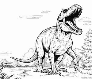 T-Rex Coloring Page #198432195