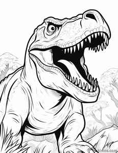 T-Rex Coloring Page #2021416747