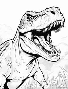 T-Rex Coloring Page #209987752