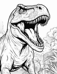 T-Rex Coloring Page #2190924447