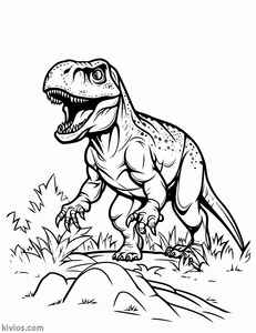T-Rex Coloring Page #2305416848