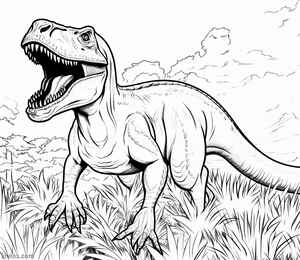 T-Rex Coloring Page #23371485