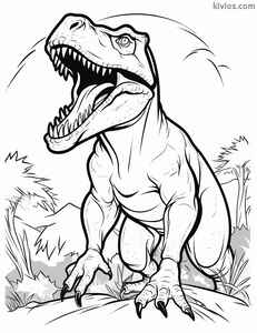 T-Rex Coloring Page #236093727