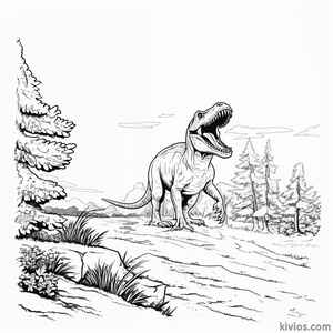 T-Rex Coloring Page #2421515778