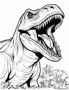 T-Rex Coloring Page #242753305