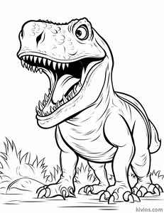 T-Rex Coloring Page #2455328696