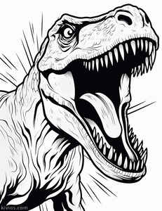 T-Rex Coloring Page #2488920034