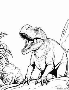T-Rex Coloring Page #2540318261