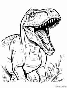 T-Rex Coloring Page #2571825619